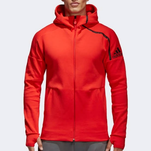 Adidas Men's Performance Red ZNE Jacket - Picture 1 of 2